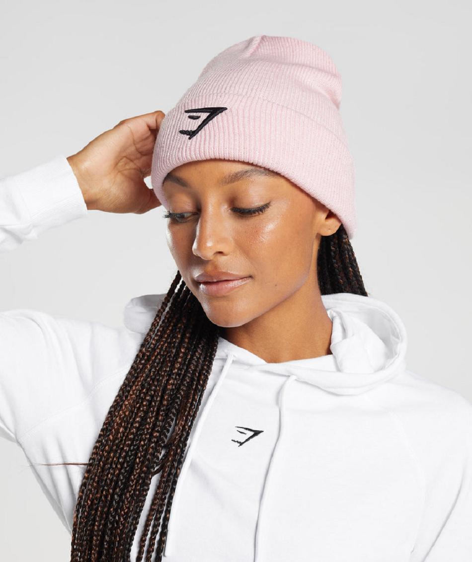 Sombreros Gymshark Sharkhead Beanie Accessories Rosas | CO 4187FDN